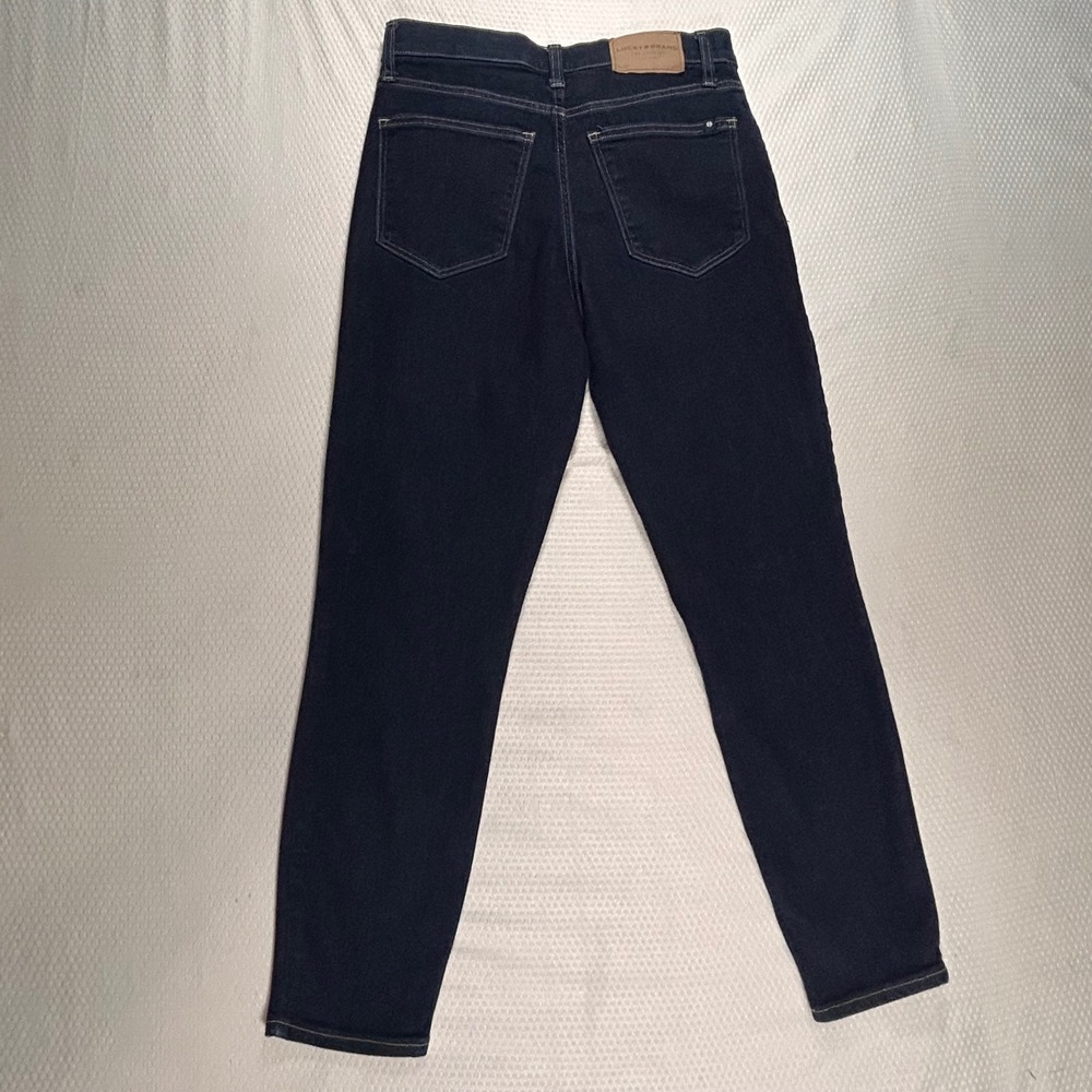Lucky Brand Bridgette High Rise Skinny Ankle Jeans Button Fly Size 8/29 Indigo - Picture 8 of 11
